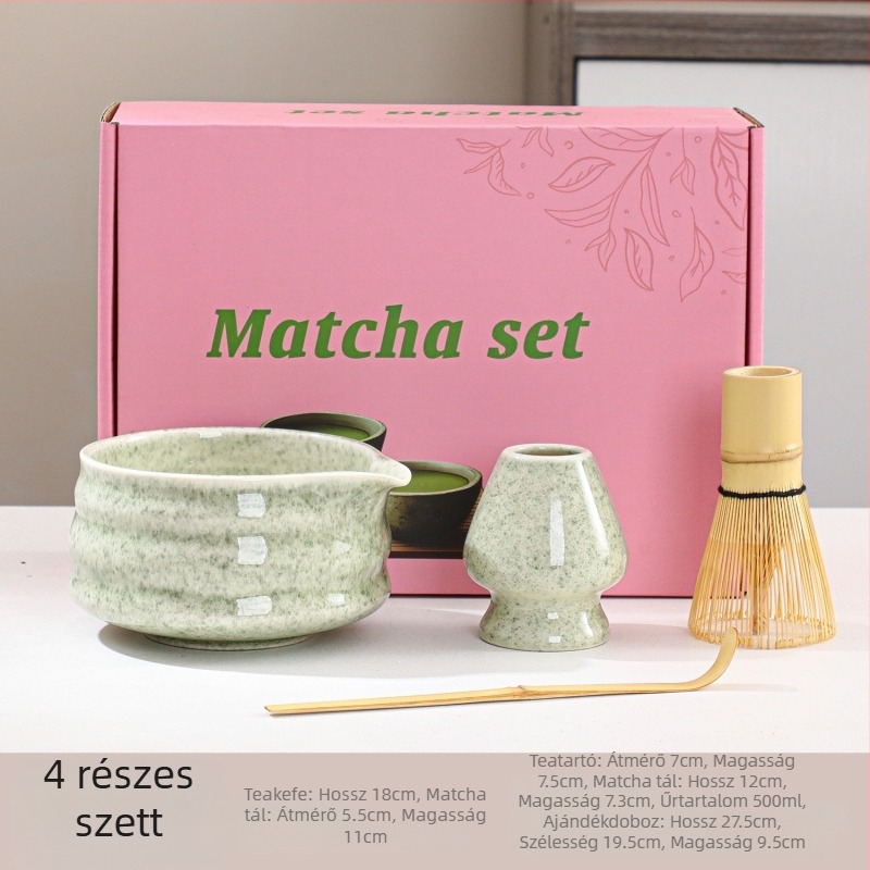 Matcha tál készlet teaceremónia kiegészítőkkel