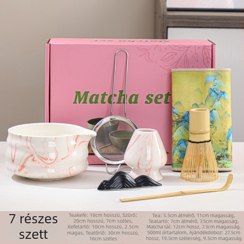 Matcha tál készlet teaceremónia kiegészítőkkel
