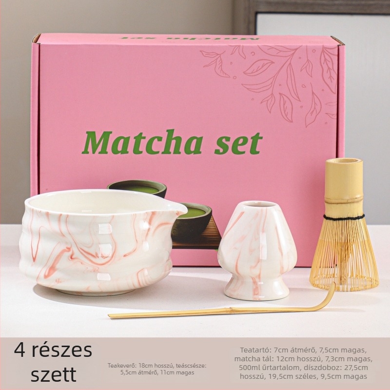 Matcha tál készlet teaceremónia kiegészítőkkel