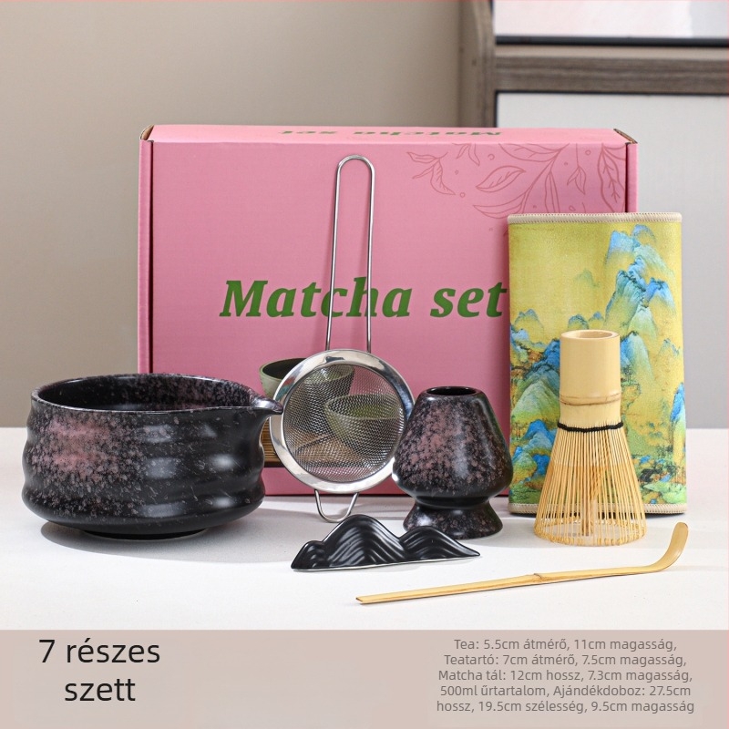 Matcha tál készlet teaceremónia kiegészítőkkel