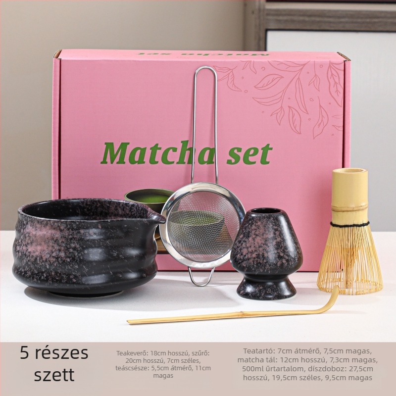Matcha tál készlet teaceremónia kiegészítőkkel