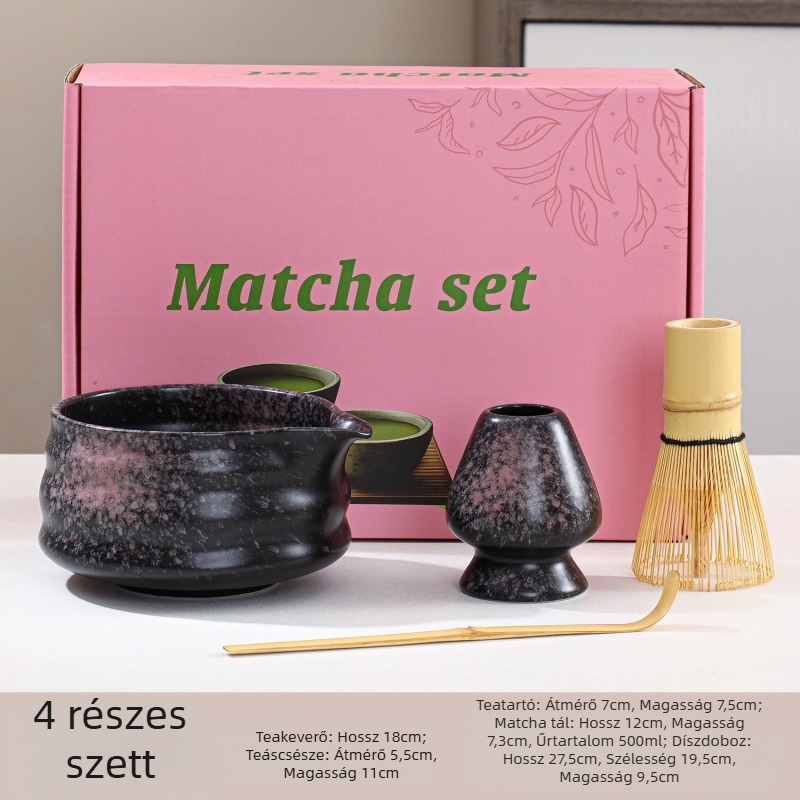 Matcha tál készlet teaceremónia kiegészítőkkel