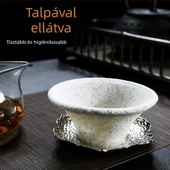 Porcelán teafilter tölcsérrel — neporózus kerámia tealevelek szűrője