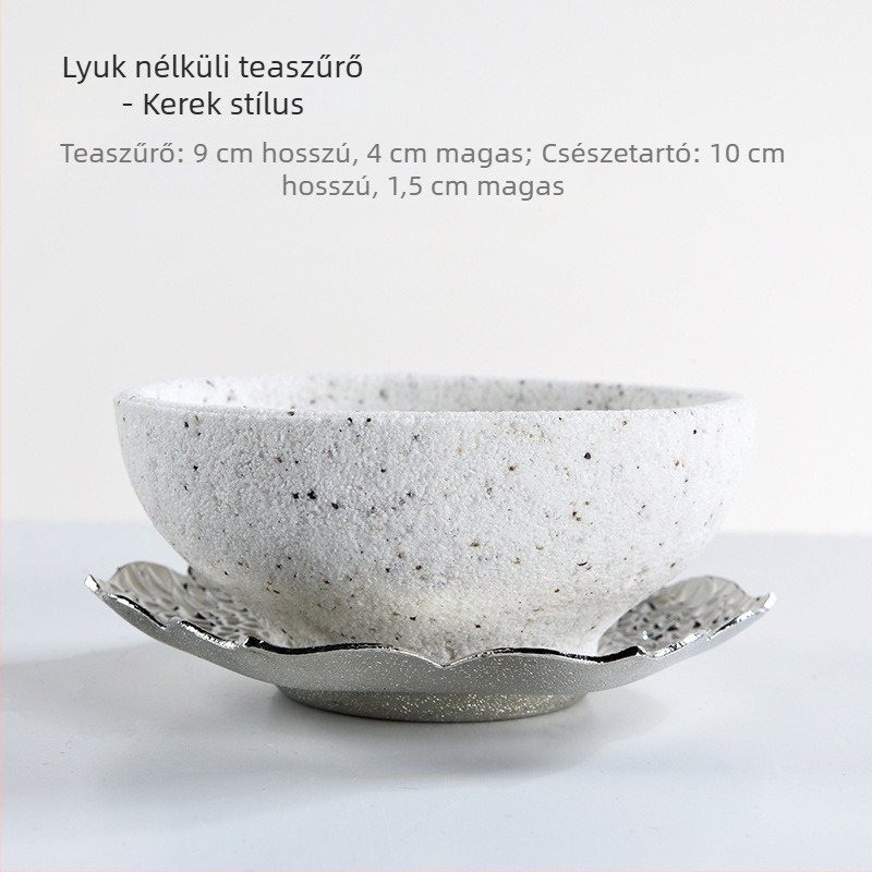 Porcelán teafilter tölcsérrel — neporózus kerámia tealevelek szűrője