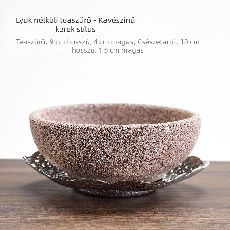 Porcelán teafilter tölcsérrel — neporózus kerámia tealevelek szűrője