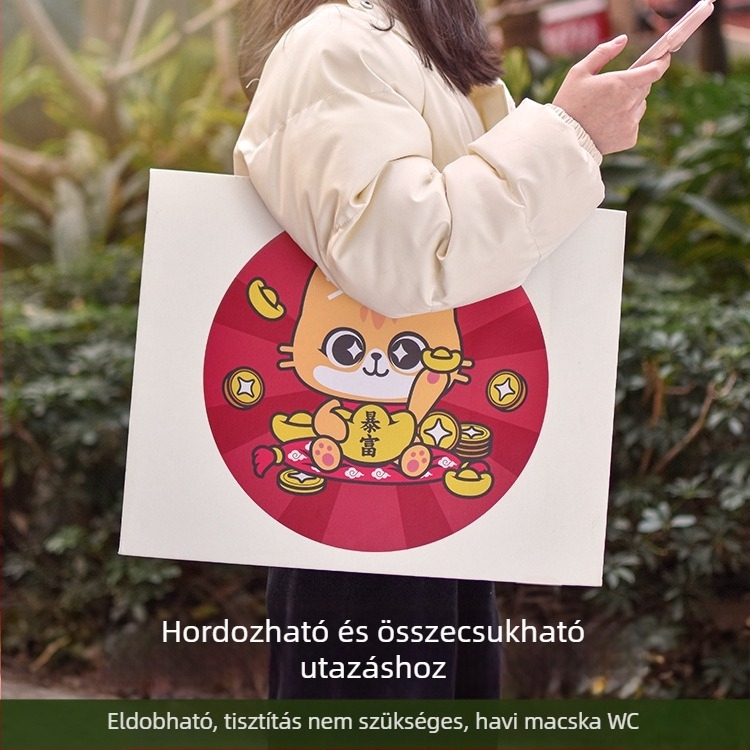 Hordozható egyszer használatos macskaalomtálca, vízálló, nagy méretű, utazáshoz és autóban használható, egymásra rakható