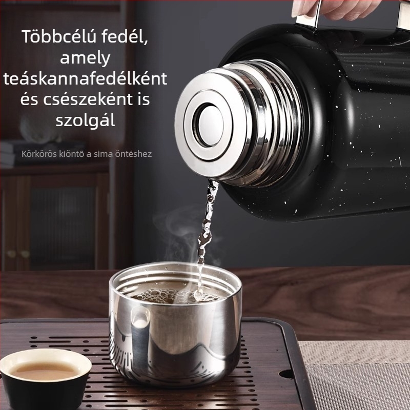 Nobleman 316 rozsdamentes acélból készült termosz teához és kávéhoz, nagy kapacitás, irodai és otthoni használatra