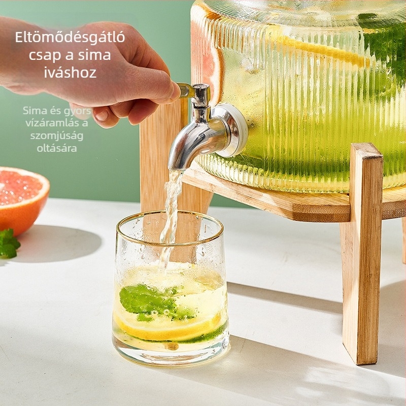 Okins üvegből készült hideg víz kancsó, nagy kapacitás, otthoni használatra, modern minimalista dizájn