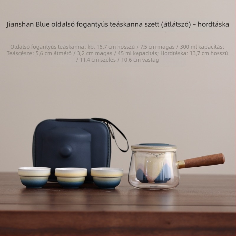 Kamélia teáskészlet oldalsó nyéllel ellátott teáskannával, kínai stílusú luxus ajándék időseknek és ügyfeleknek