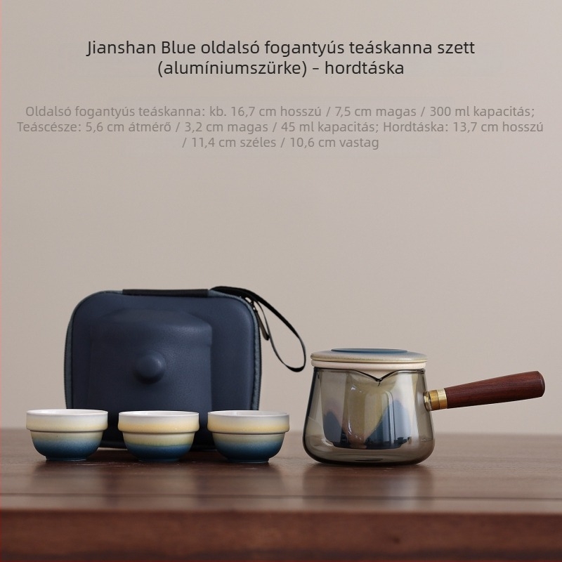 Kamélia teáskészlet oldalsó nyéllel ellátott teáskannával, kínai stílusú luxus ajándék időseknek és ügyfeleknek