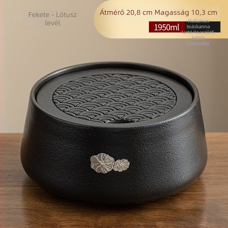 Minzheng Kerámiás tea mosó készlet Gongfu teaceremóniához — tea üledék tartály, víztartály, szennyvíz vödör, teáscsésze mosó tartály