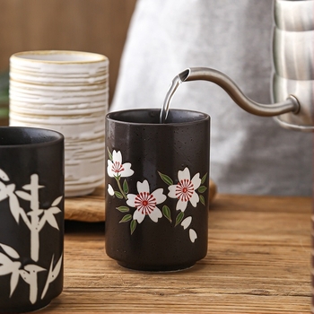 Japán stílusú porcelán teáscsésze, sushi csésze, retro kis teáscsésze, irodai teáscsésze, leveses pohár