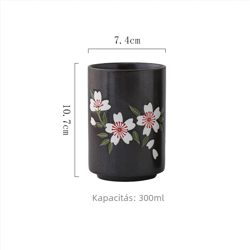 Japán stílusú porcelán teáscsésze, sushi csésze, retro kis teáscsésze, irodai teáscsésze, leveses pohár
