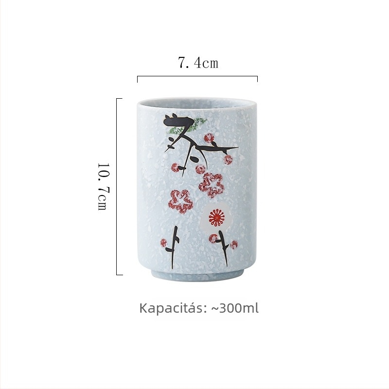 Japán stílusú porcelán teáscsésze, sushi csésze, retro kis teáscsésze, irodai teáscsésze, leveses pohár