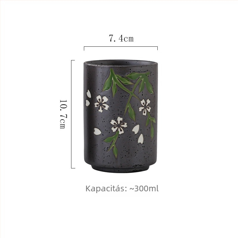 Japán stílusú porcelán teáscsésze, sushi csésze, retro kis teáscsésze, irodai teáscsésze, leveses pohár