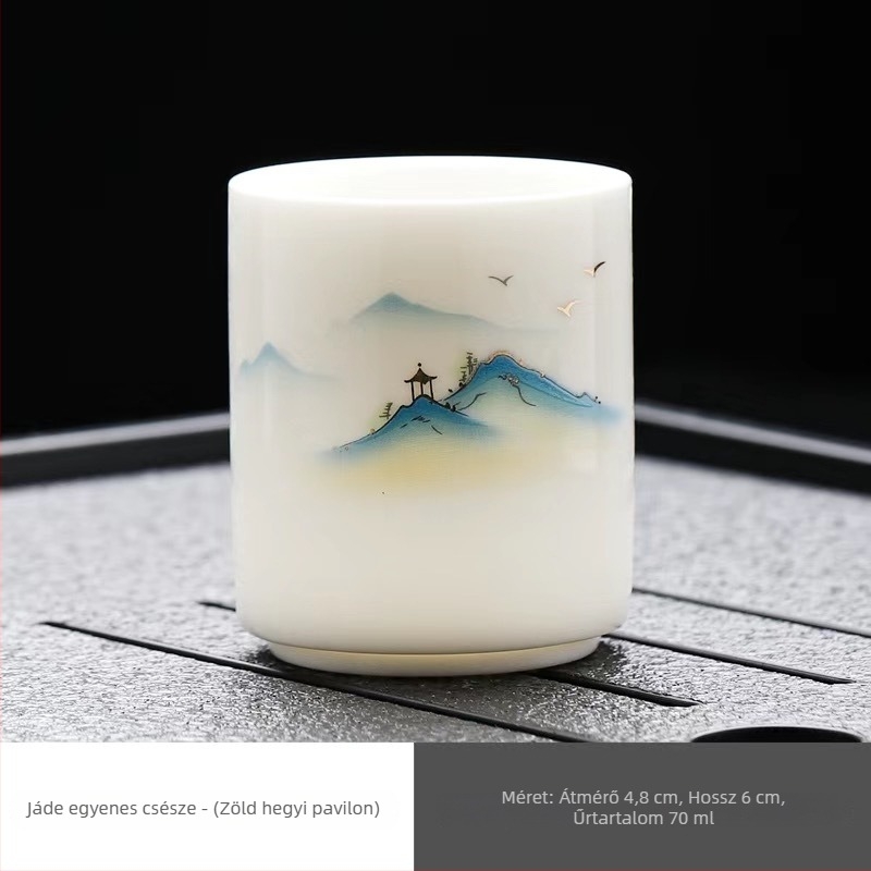 Fehér porcelán teáscsésze egyenes szájú, minimalist kerámia teáscsésze személyes használatra