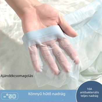 Nyári Ice Silk férfi boxer-briefs, antibakteriális, lélegző, gyorsan száradó, lazán szabott, ajándékdobozban