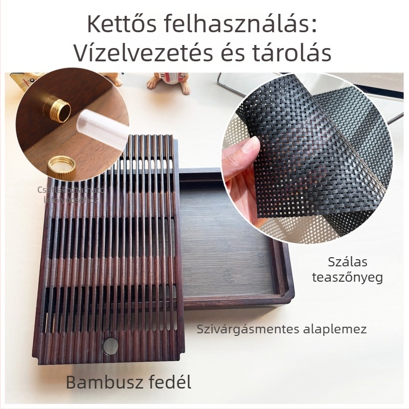Minimalista és stílusos teás tálca otthoni használatra víz tároló funkcióval Wen Ding teás tálca [Mountain Mist]