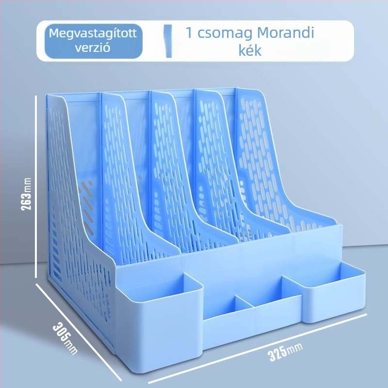 Négyoszlopos műanyag irattartó állvány