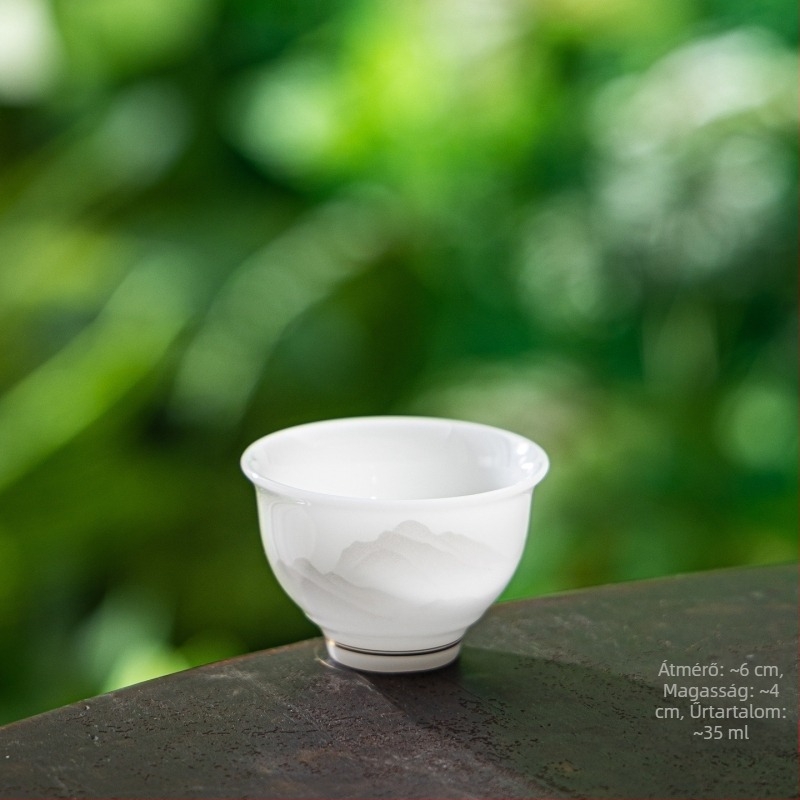 Kínai stílusú porcelán teáscsésze arany díszítéssel, otthoni használatra, tea kóstolására