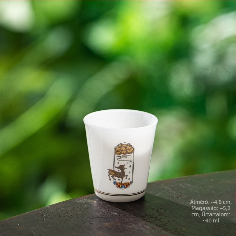 Kínai stílusú porcelán teáscsésze arany díszítéssel, otthoni használatra, tea kóstolására