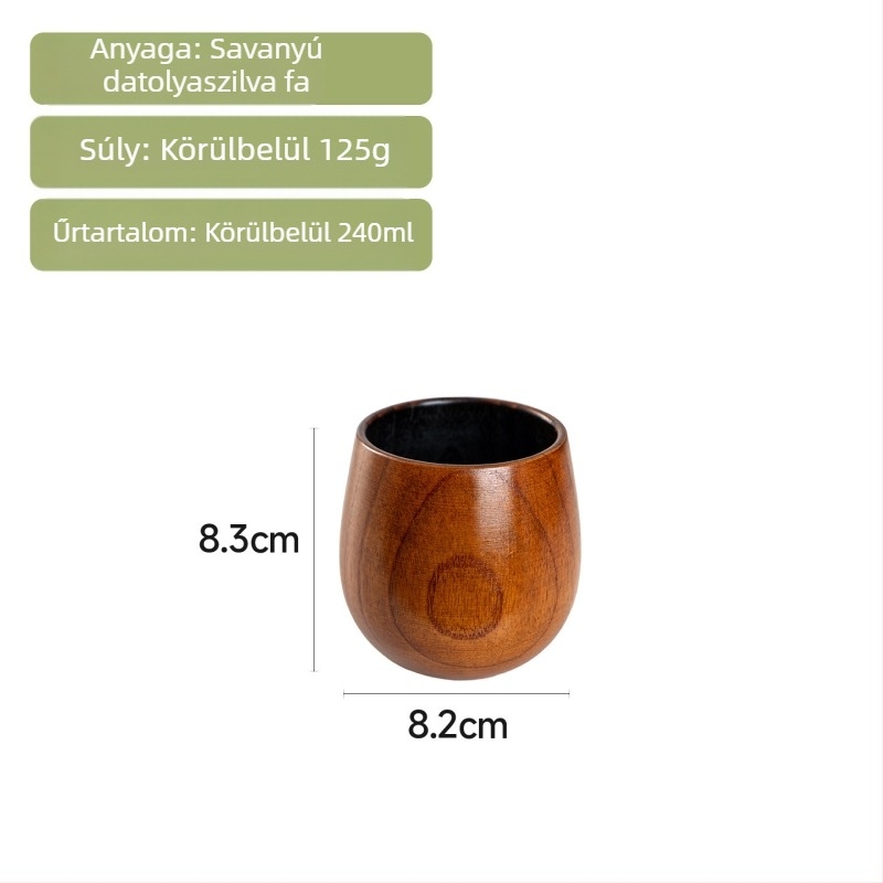 Gravírozott fa whiskey pohár, fa teáskészlet és kávés bögre – kézzel készített italos edények