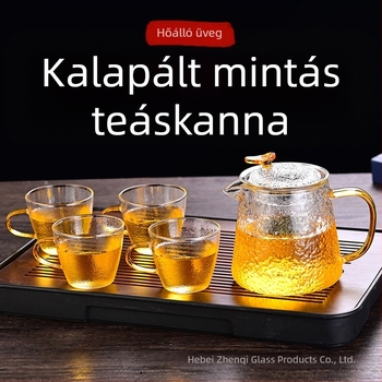 Testreszabható hőálló üveg teáskanna teavíz elválasztással