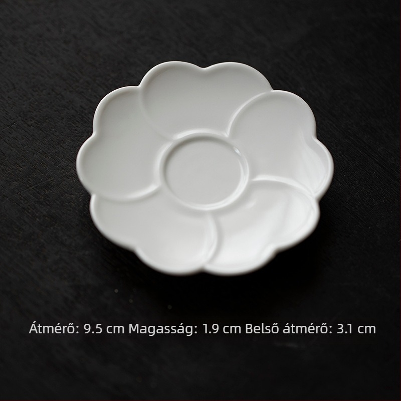 Porcelán virágos teáscsésze alátét, kerámia hőszigetelő tea ceremóniás kiegészítő