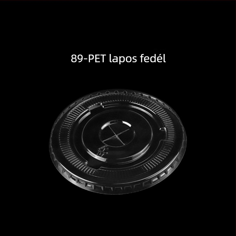 Egyszer használatos PET pohár tej-tea italhoz, U-formájú pohár, 90 mm átmérő