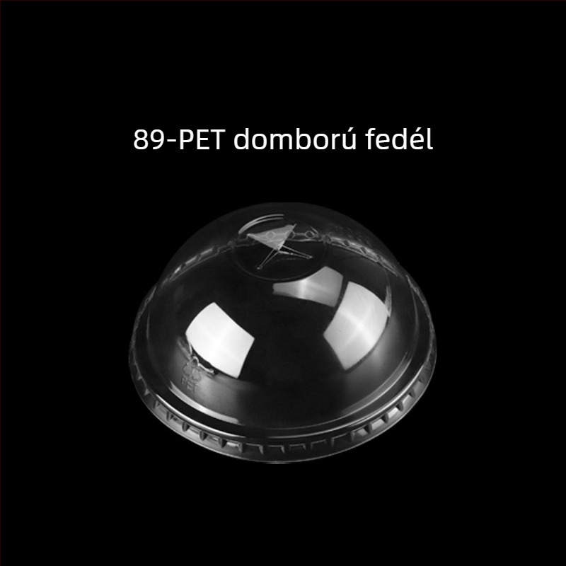 Egyszer használatos PET pohár tej-tea italhoz, U-formájú pohár, 90 mm átmérő