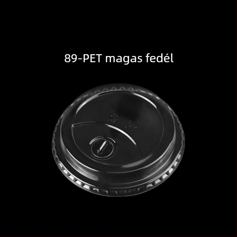 Egyszer használatos PET pohár tej-tea italhoz, U-formájú pohár, 90 mm átmérő