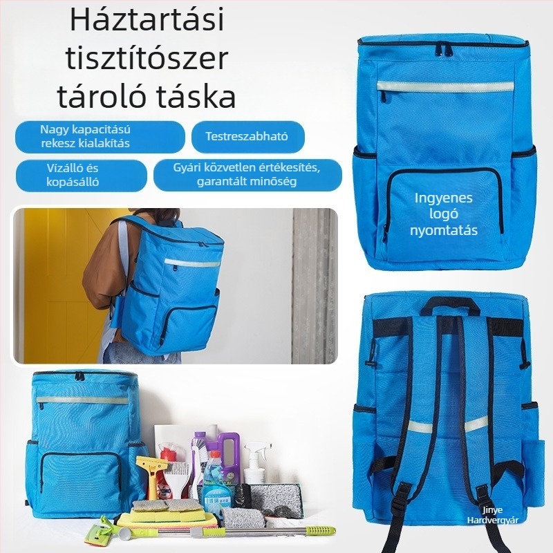 Anxinjie Otthoni tisztítóeszköz-készlet – vízálló tároló hátizsák, nagy kapacitású