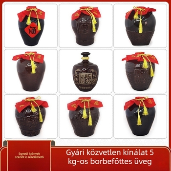 5 kg-os kerámia boros tárolóedények, zárhatóak, kereskedelmi és otthoni bor tárolására, retro stílusú készlet