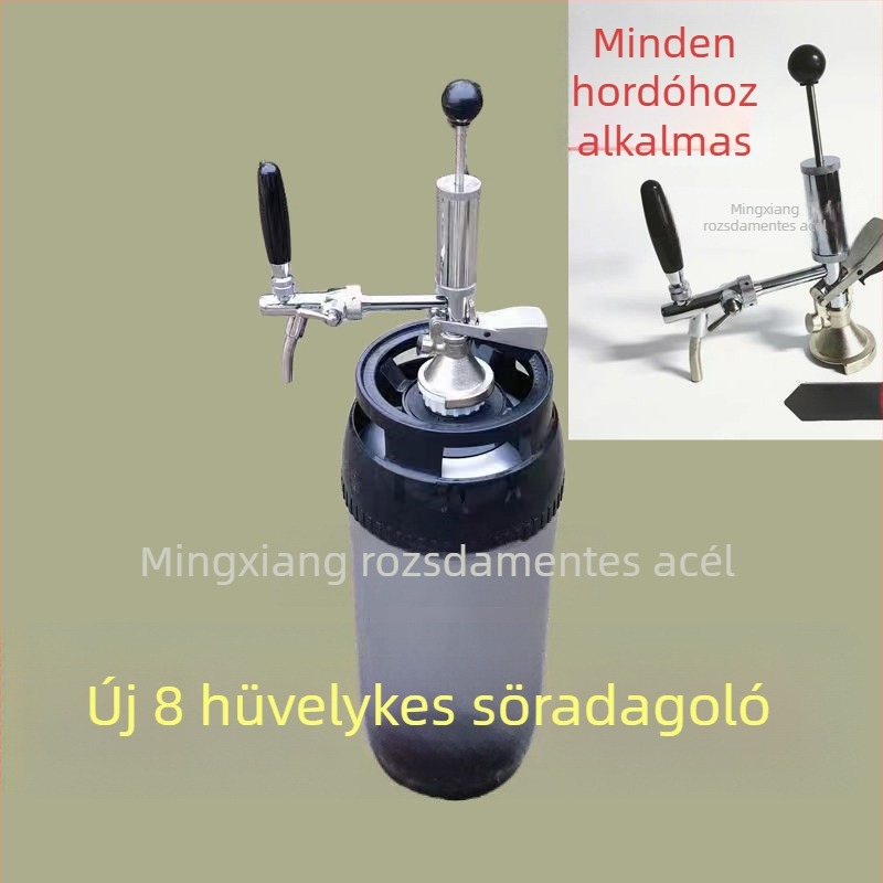 Szabadban használható hordozható söradagoló hordóval – kézműves sörökhöz