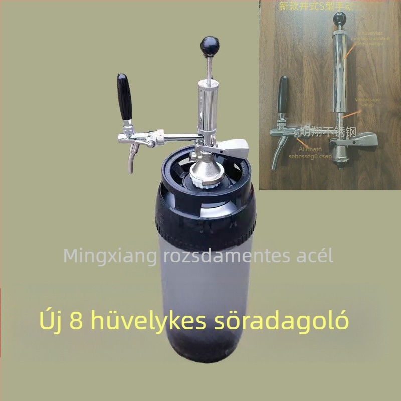 Szabadban használható hordozható söradagoló hordóval – kézműves sörökhöz