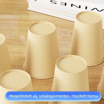 Eldobható vastagított papír pohár, otthoni és irodai használatra, forró és hideg italokhoz, tej-tea pohár, 250 ml, 100 darab