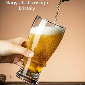 Otthoni sörös pohárkészlet, vastagabb kivitelű kézműves sörökhöz, divatos csapolt sör poharak, prémium, könnyed luxus dizájn