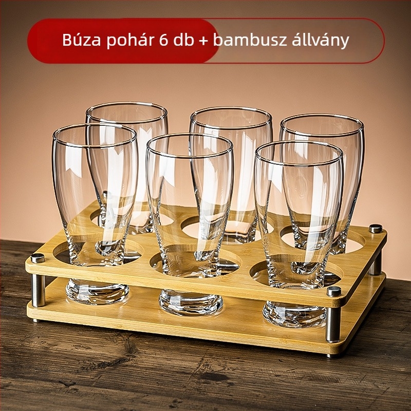 Otthoni sörös pohárkészlet, vastagabb kivitelű kézműves sörökhöz, divatos csapolt sör poharak, prémium, könnyed luxus dizájn