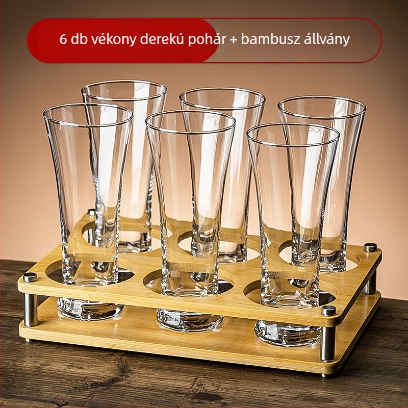Otthoni sörös pohárkészlet, vastagabb kivitelű kézműves sörökhöz, divatos csapolt sör poharak, prémium, könnyed luxus dizájn