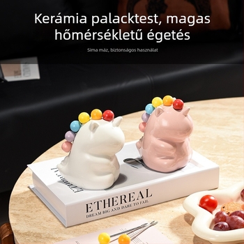 Otthoni használatra szánt rozsdamentes acél gyümölcsvilla készlet, elegáns megjelenés, aranyos stílus, desszertvillák tálalásához