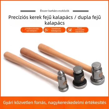 Kis vasból készült kalapács – négyszögletes fejű kalapács fémmunkákhoz és ékszerfiniseléshez arany- és ezüstékszerekhez