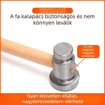 Kis vasból készült kalapács – négyszögletes fejű kalapács fémmunkákhoz és ékszerfiniseléshez arany- és ezüstékszerekhez