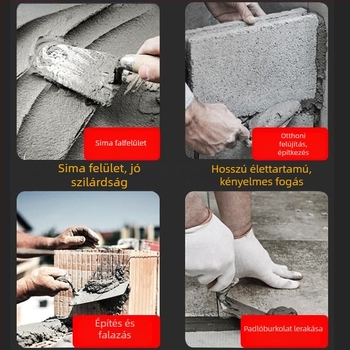 Rozsdamentes acél vakolatkészlet integrált glettőkéssel: glettkés, gittkés, kőműves lapát, festékkaparó, modell E18