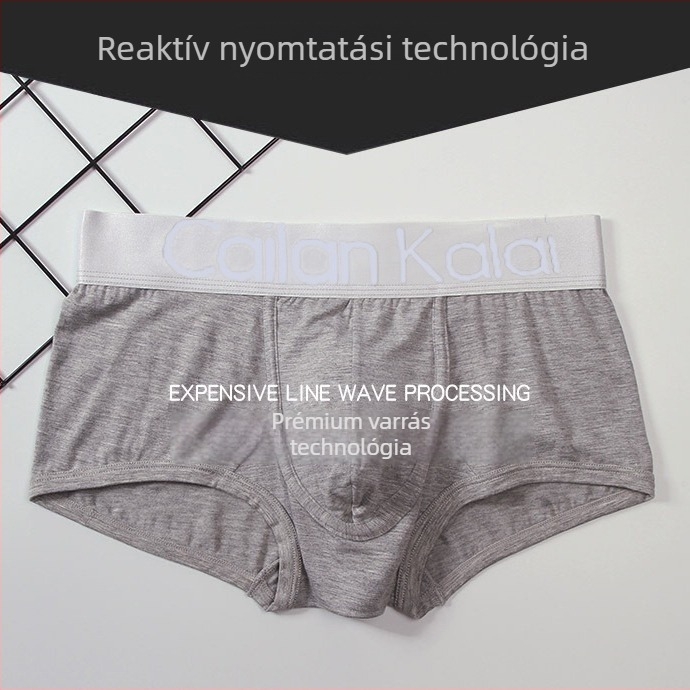Férfi modal légáteresztő boxeralsó, középmagasságú, egyszínű, ZKIICK