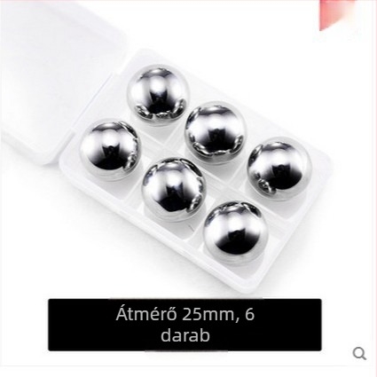 304 rozsdamentes acél jéggolyó, átmérő 25,4 mm, whiskyhez – fém whiskey-kő bárhoz