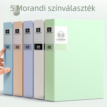 Morandi A4 mappa átlátszó betétekkel dokumentumokhoz, vizsgadolgozatokhoz és kottaívekhez