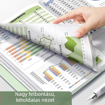 Morandi A4 mappa átlátszó betétekkel dokumentumokhoz, vizsgadolgozatokhoz és kottaívekhez