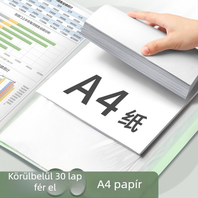 Morandi A4 mappa átlátszó betétekkel dokumentumokhoz, vizsgadolgozatokhoz és kottaívekhez