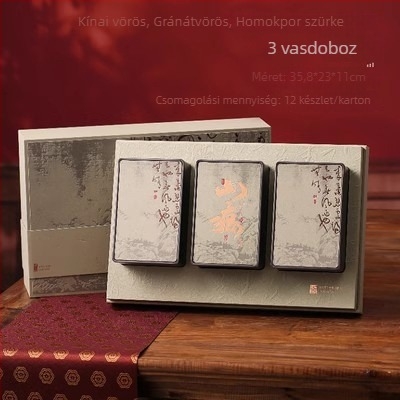 Prémium üres teás doboz rock tea számára, fekete és fehér tea számára, 250 g kapacitás