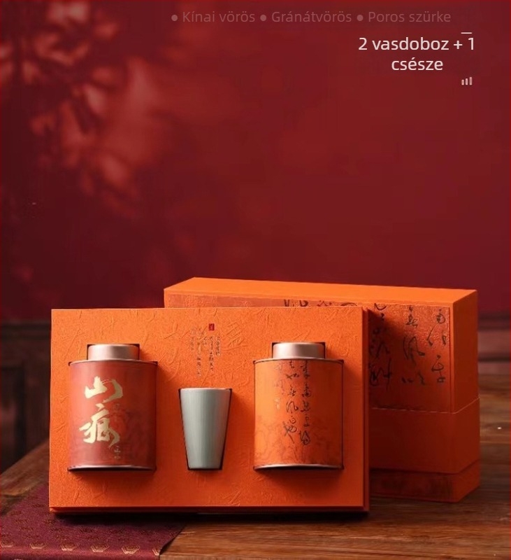 Prémium üres teás doboz rock tea számára, fekete és fehér tea számára, 250 g kapacitás